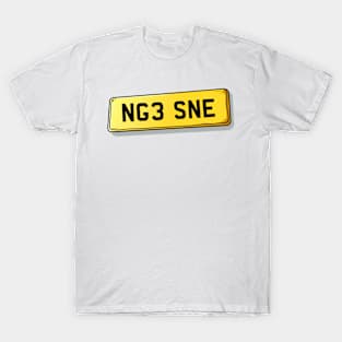 NG3 SNE Sneinton Number Plate T-Shirt